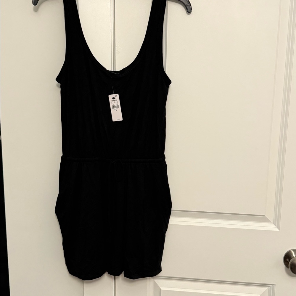 Black Sleeveless Romper Express